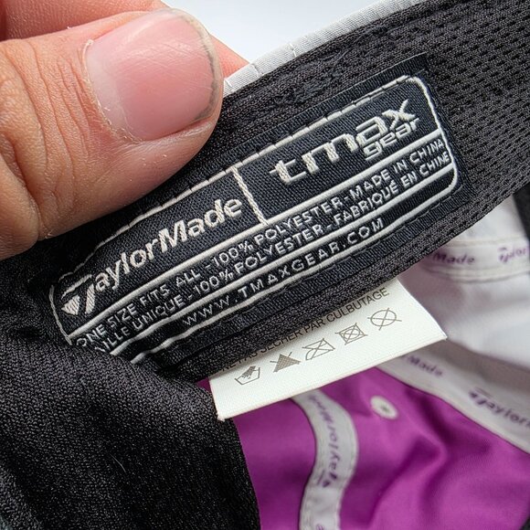 TaylorMade Womens Adjustable Gray Hat Embroidered Logo Floral Accent Golf Casual - Picture 5 of 9